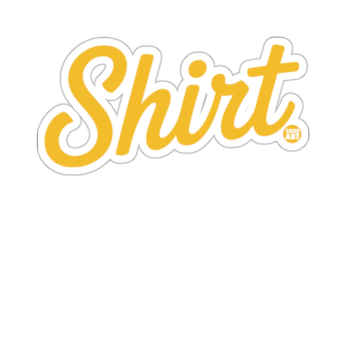 Bold Yellow 'Shirt' Graphic Sticker Design Product