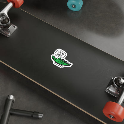 See Ya Later Green Cartoon Crocodile Funny sticker
