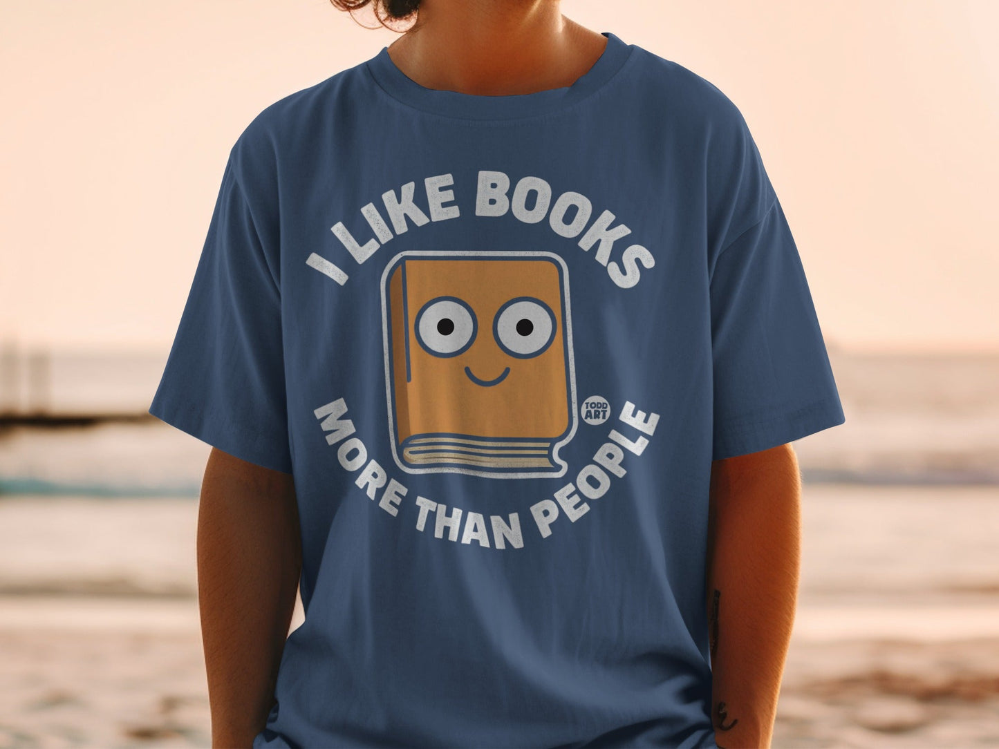 I Like Books More Than People Cute Book Lover T-shirt