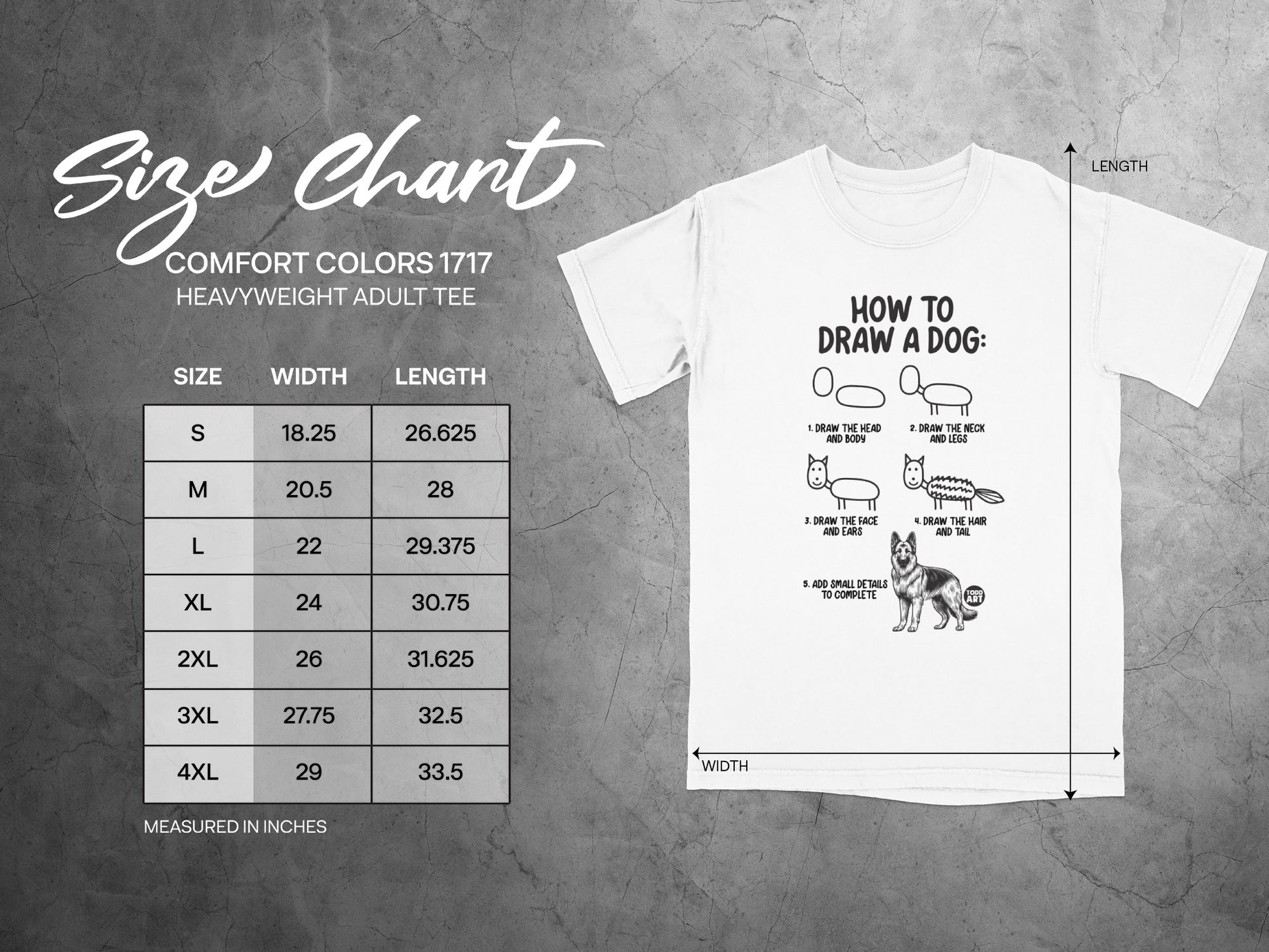 How to Draw a Dog Graphic Tee Short Sleeve Shirt