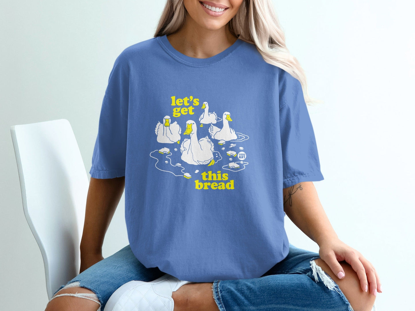 Let's Get This Bread Duck Graphic Printed T-Shirt