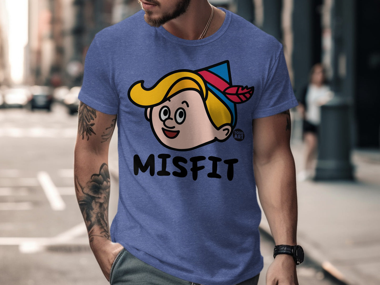 MISFIT Cartoon Character Art Graphic T-shirt