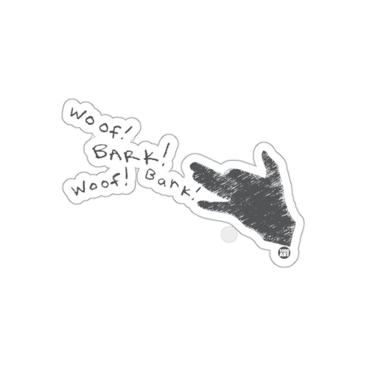 Woof Bark Dog Shadow Puppets Fun Sticker Product