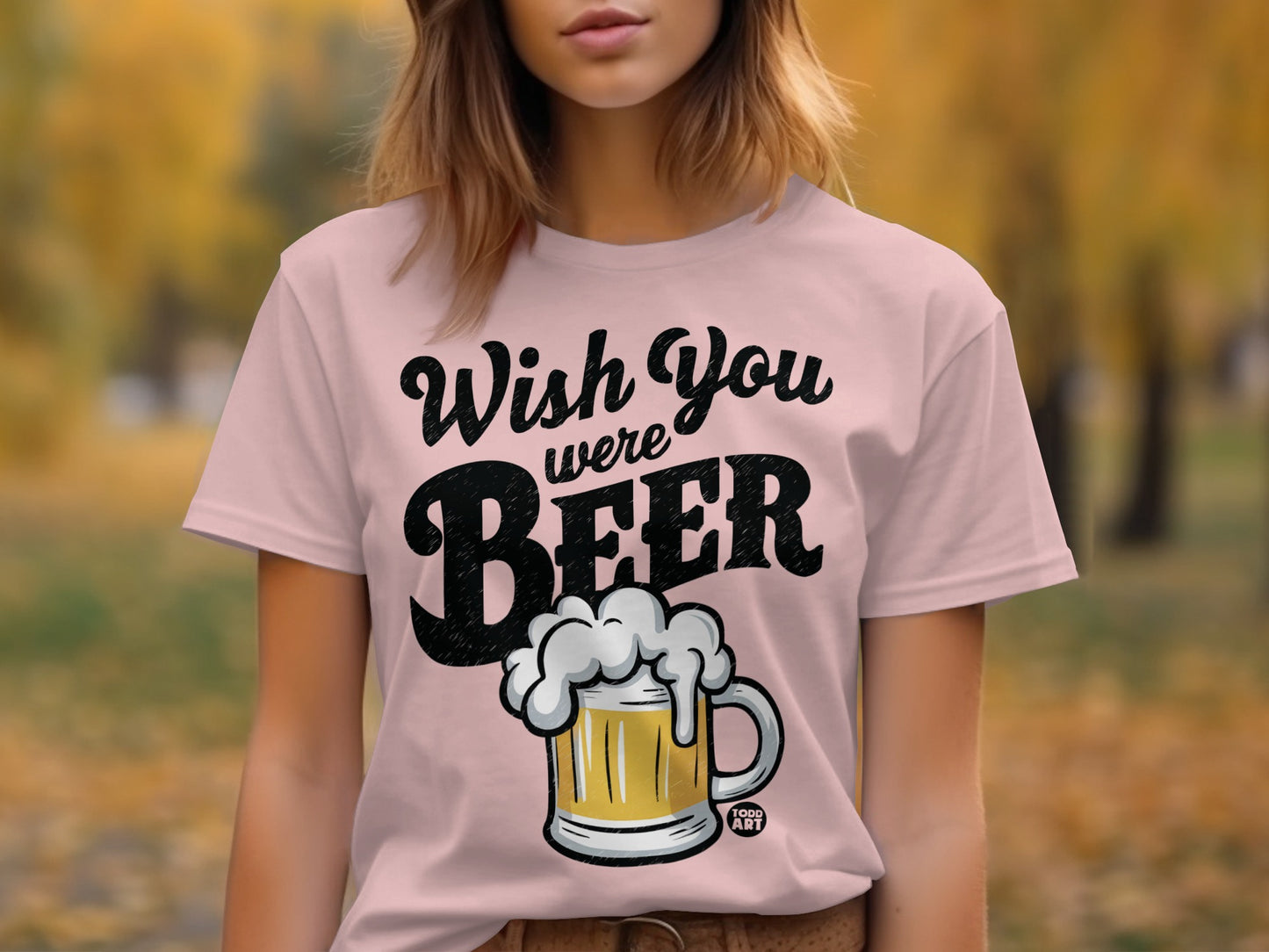 Wish You Were Beer Graphic T-Shirt for Casual Wear
