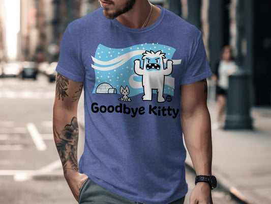 Goodbye Kitty Funny Graphic T-Shirt for Men