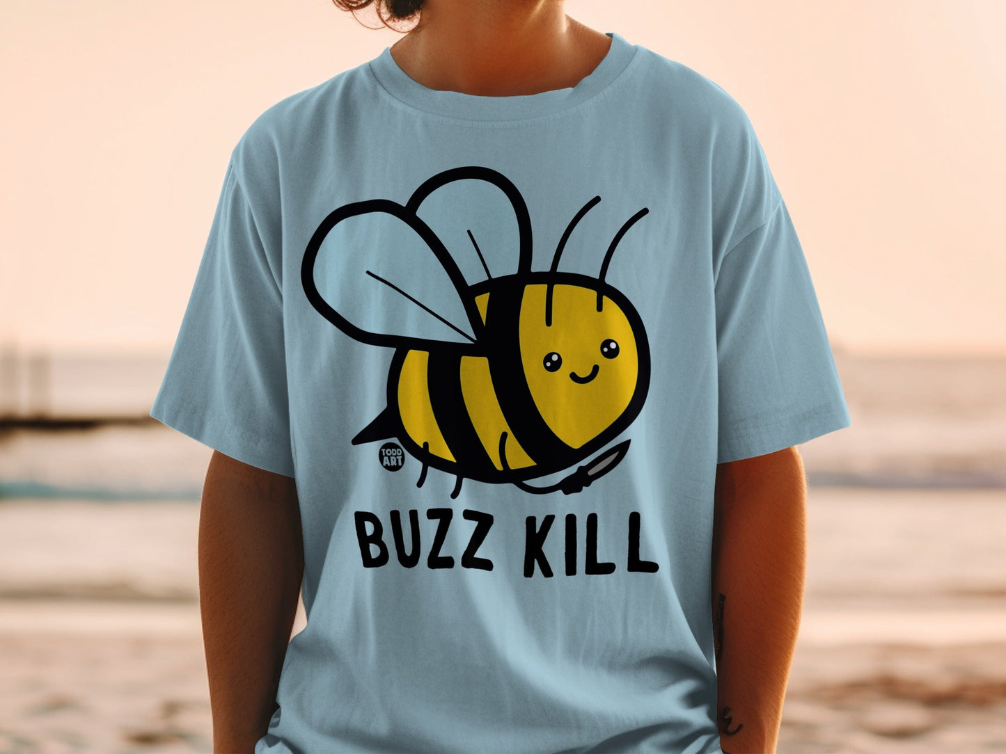 Buzz Kill Cute Bee Graphic T-Shirt