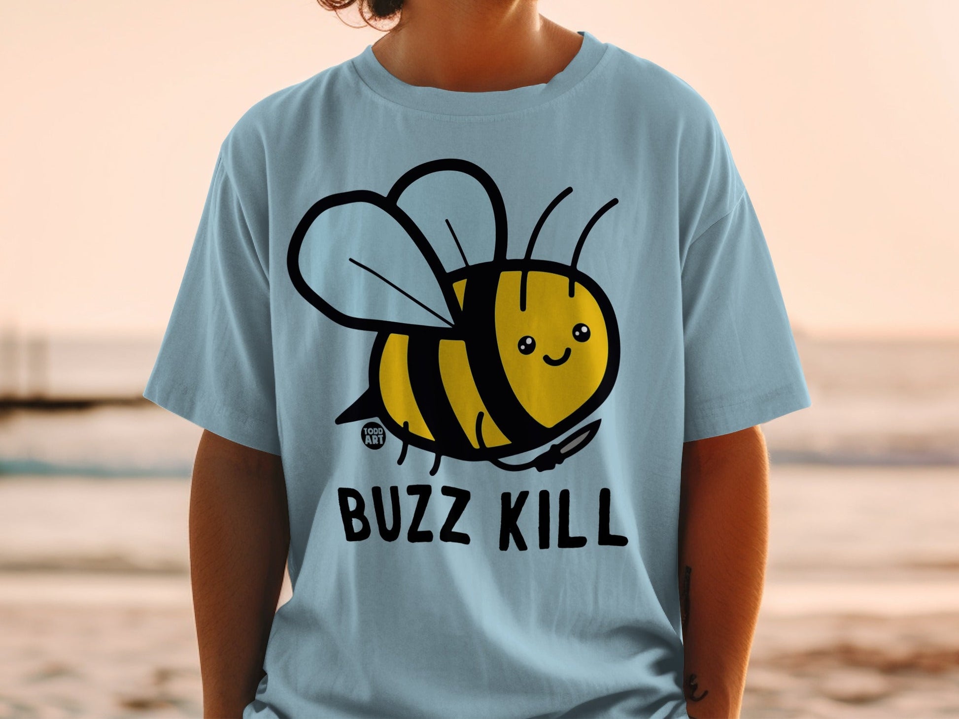 Buzz Kill Cute Bee Graphic T-Shirt