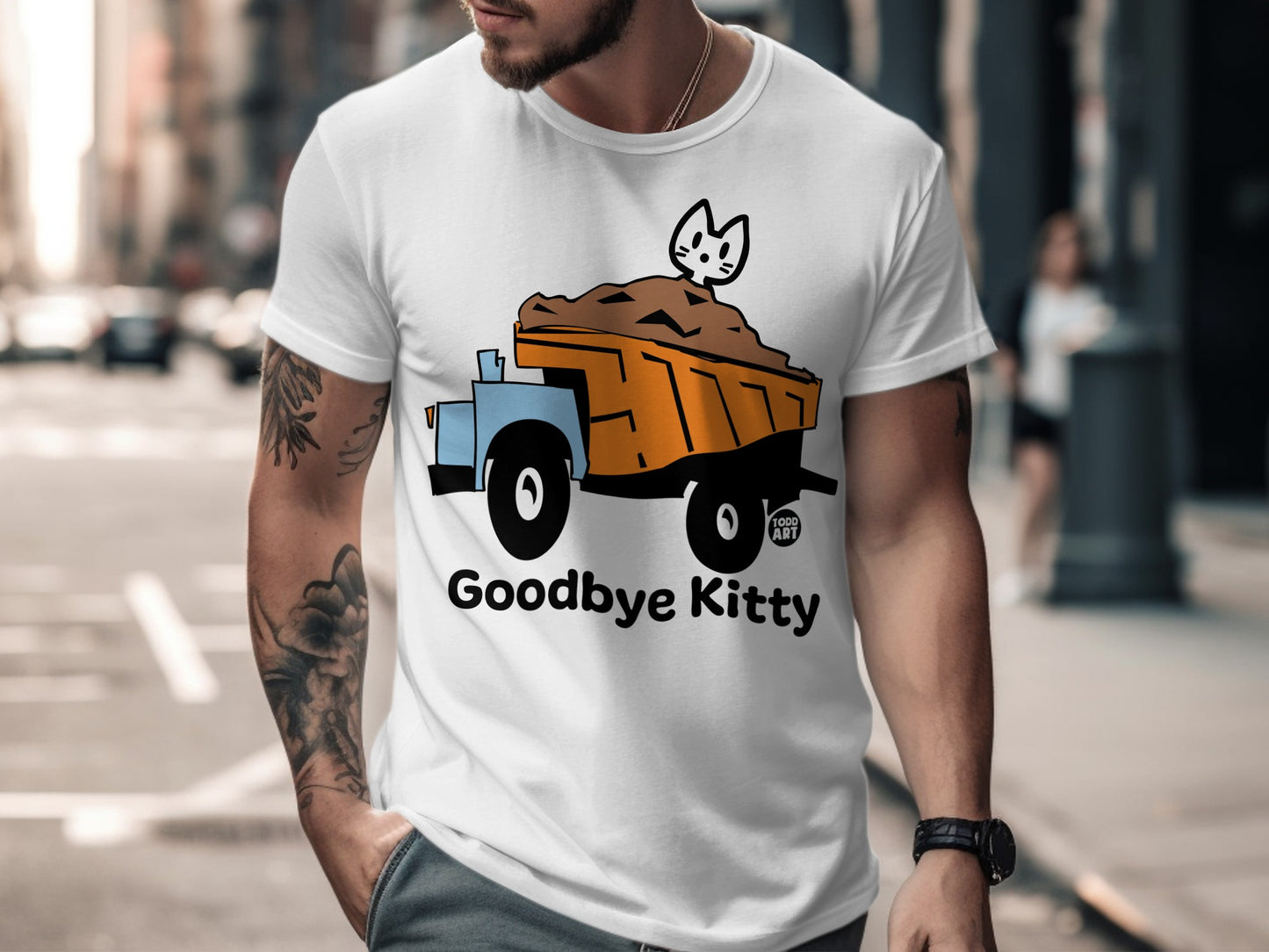 Goodbye Kitty Graphic Tee with Cute Design