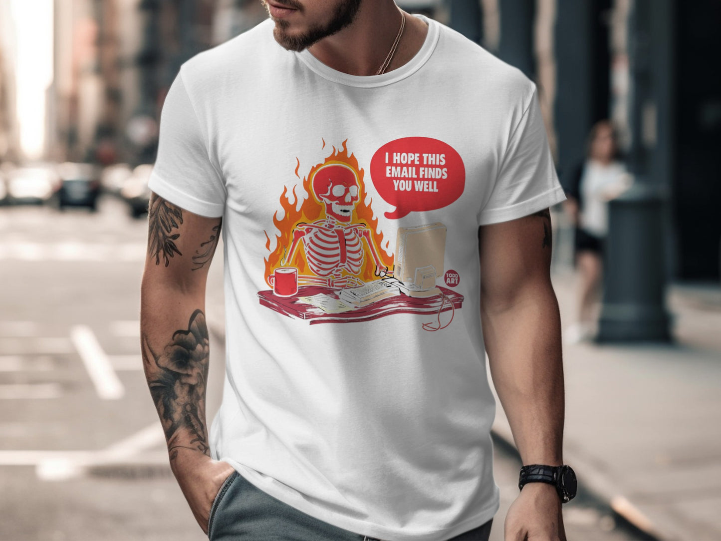 I Hope This Email Finds You Well Skeleton T-Shirt