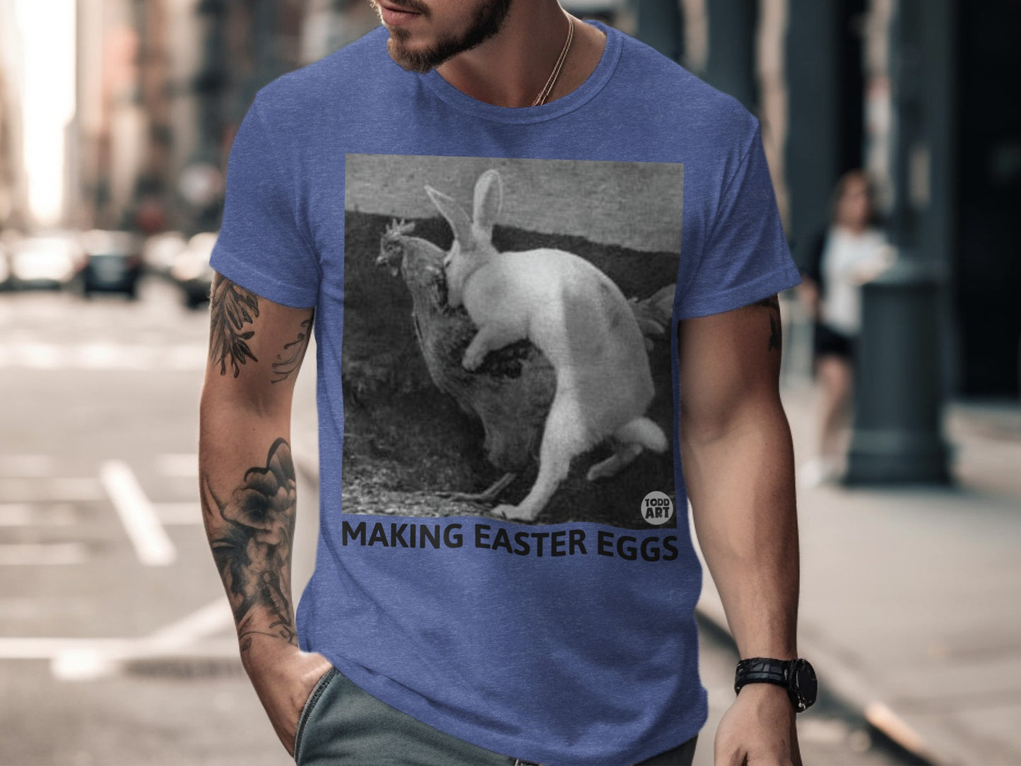 Making Easter Eggs Funny Graphic Tee Shirt