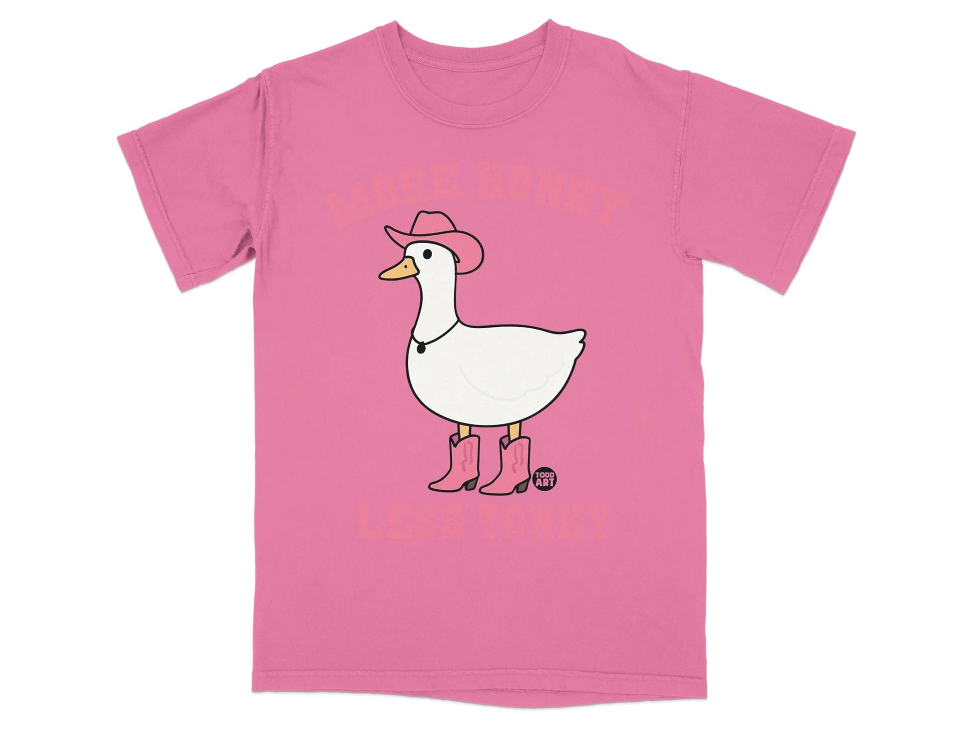More Honky Less Tonky Cow Duck Graphic T-shirt