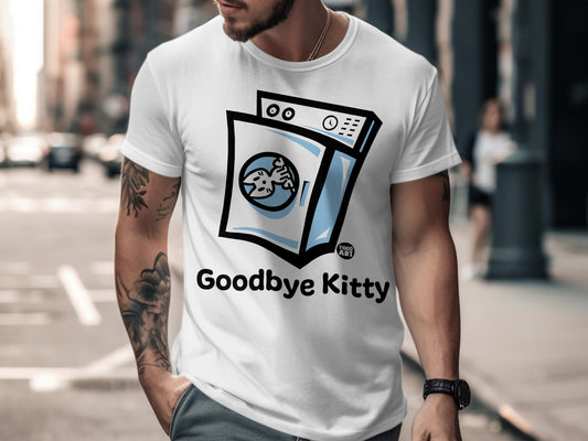 Goodbye Kitty Cute Graphic Printed T-shirt