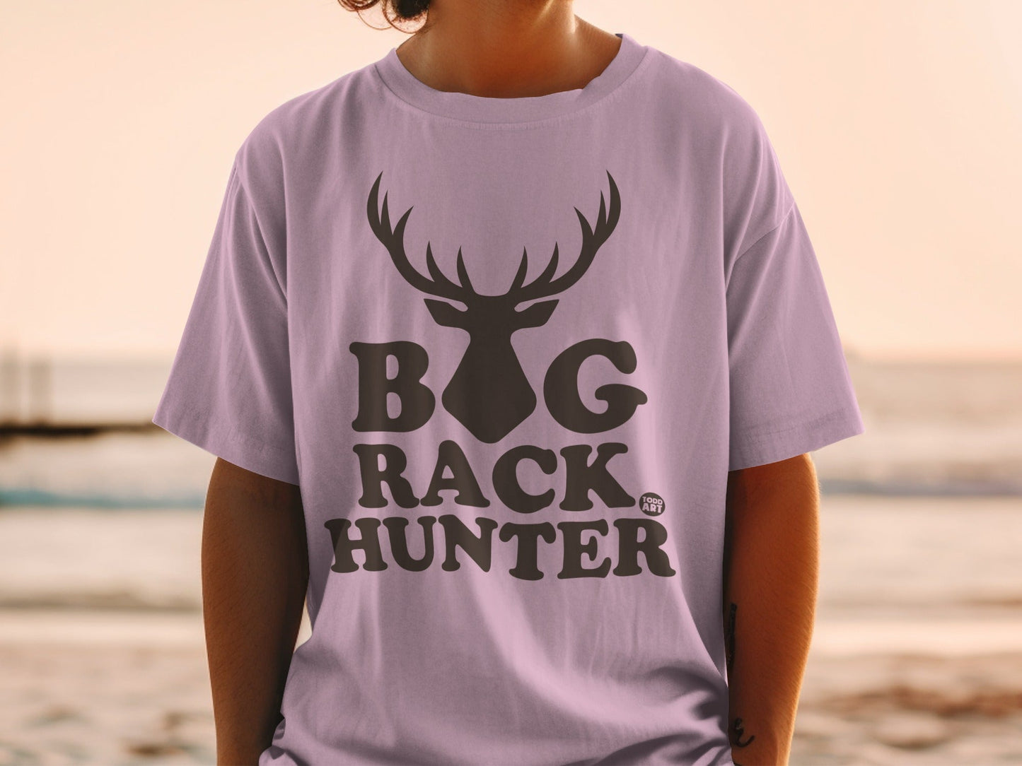 Big Rack Hunter Graphic Tee Shirt Apparel Design