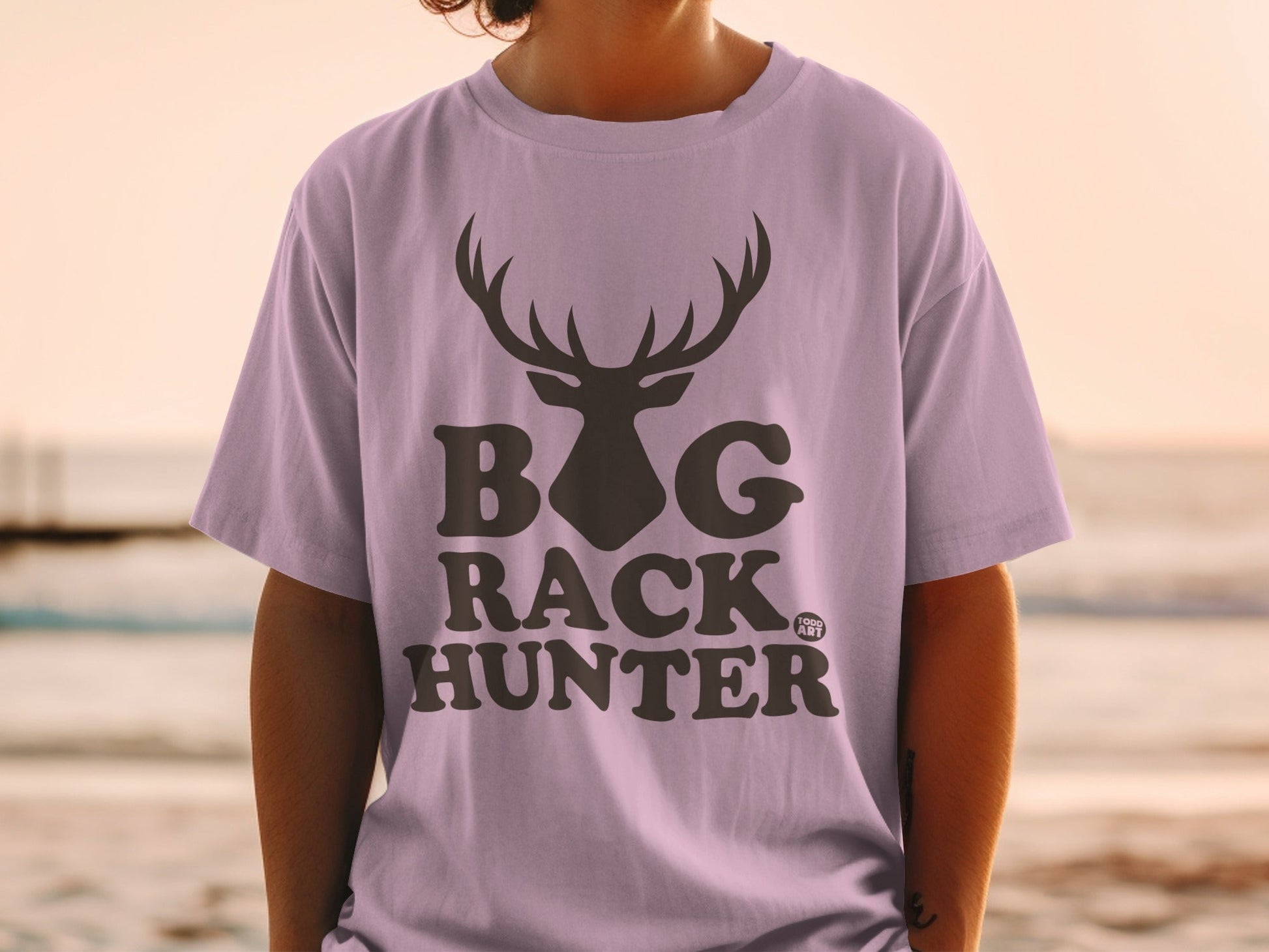 Big Rack Hunter Graphic Tee Shirt Apparel Design