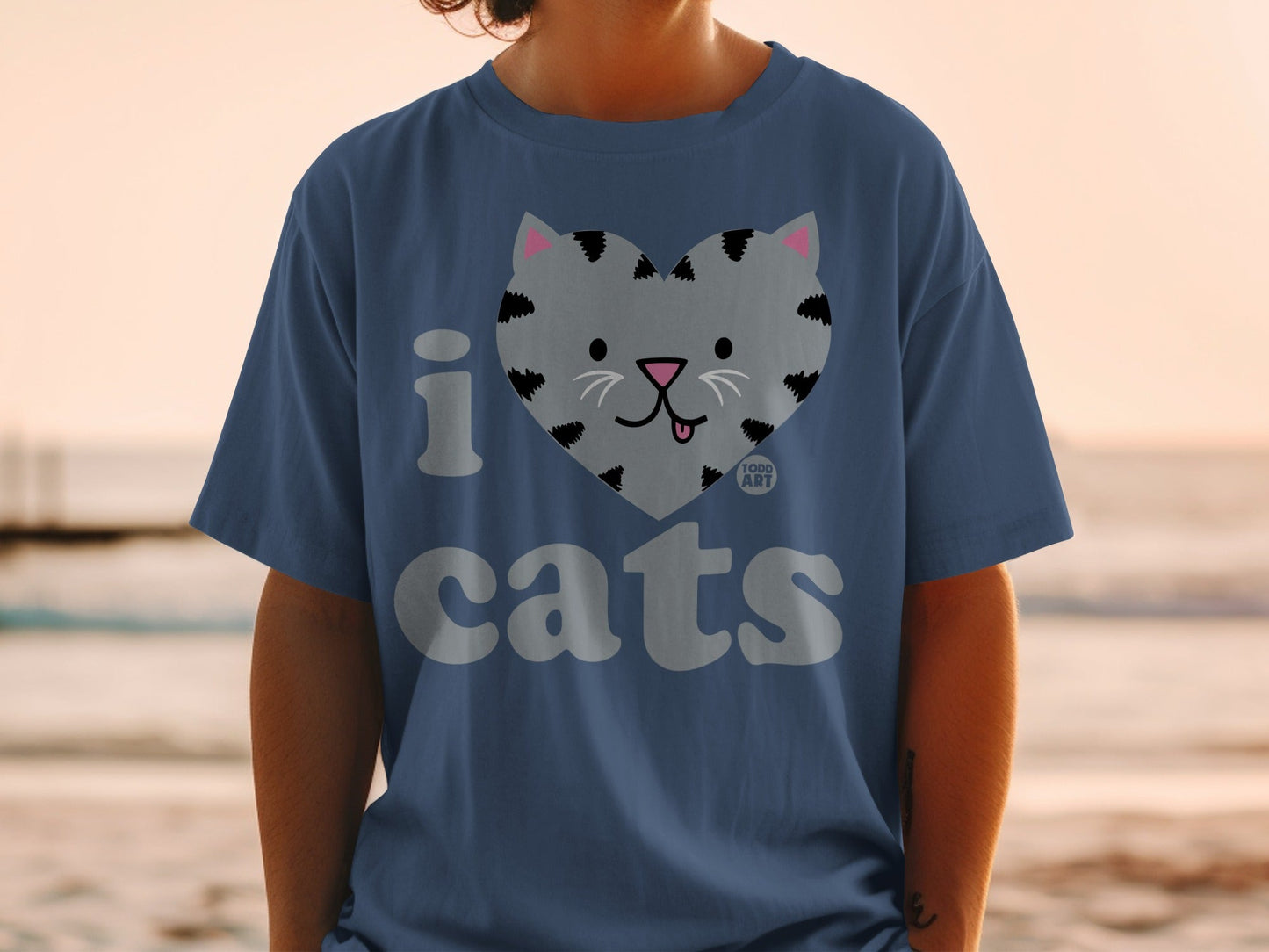 I Heart Cats Todd Art Graphic Tee