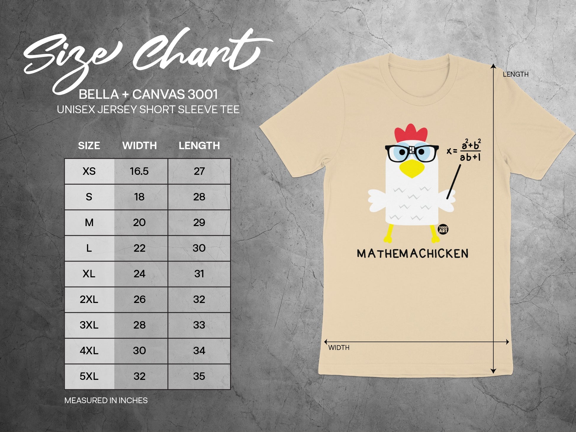 Funny Math Chicken T-Shirt for Math Teachers