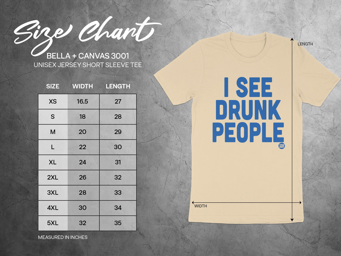 I See Drunk People Bella Canvas Unisex Tee Shirt