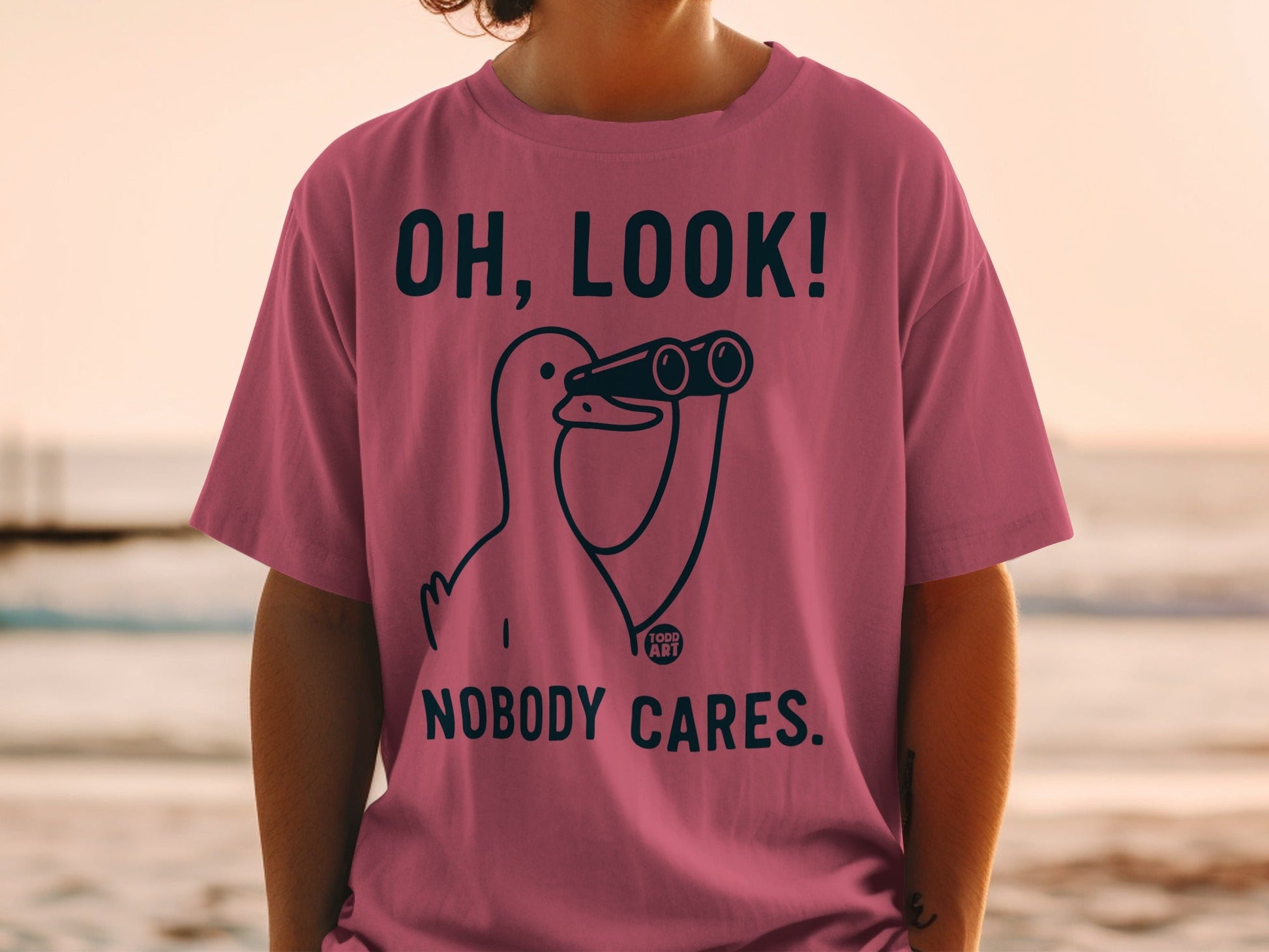 Oh Look Nobody Cares Funny Graphic T-Shirt