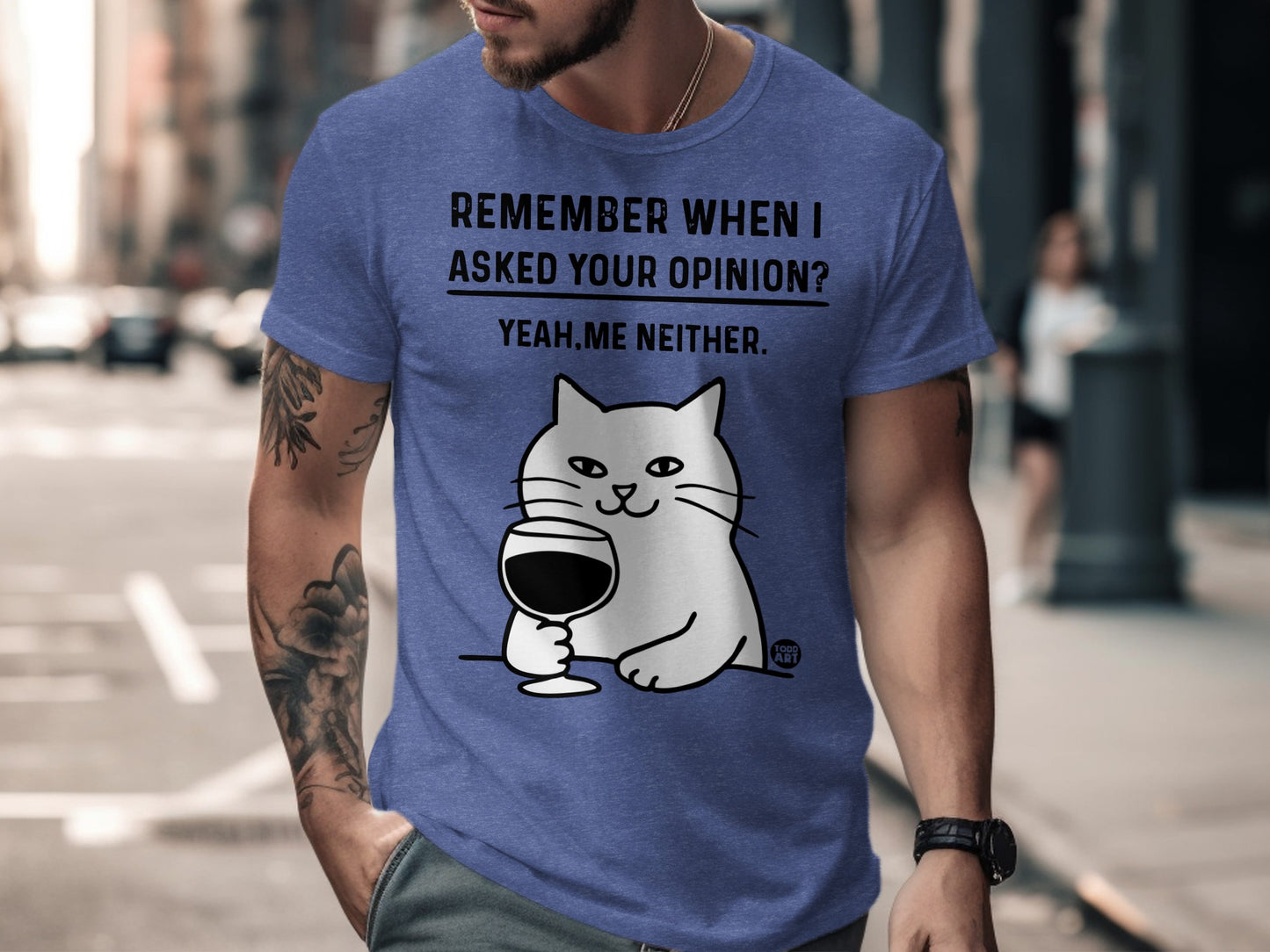Funny Cat with Wine T-Shirt Perfect for Cat Lovers