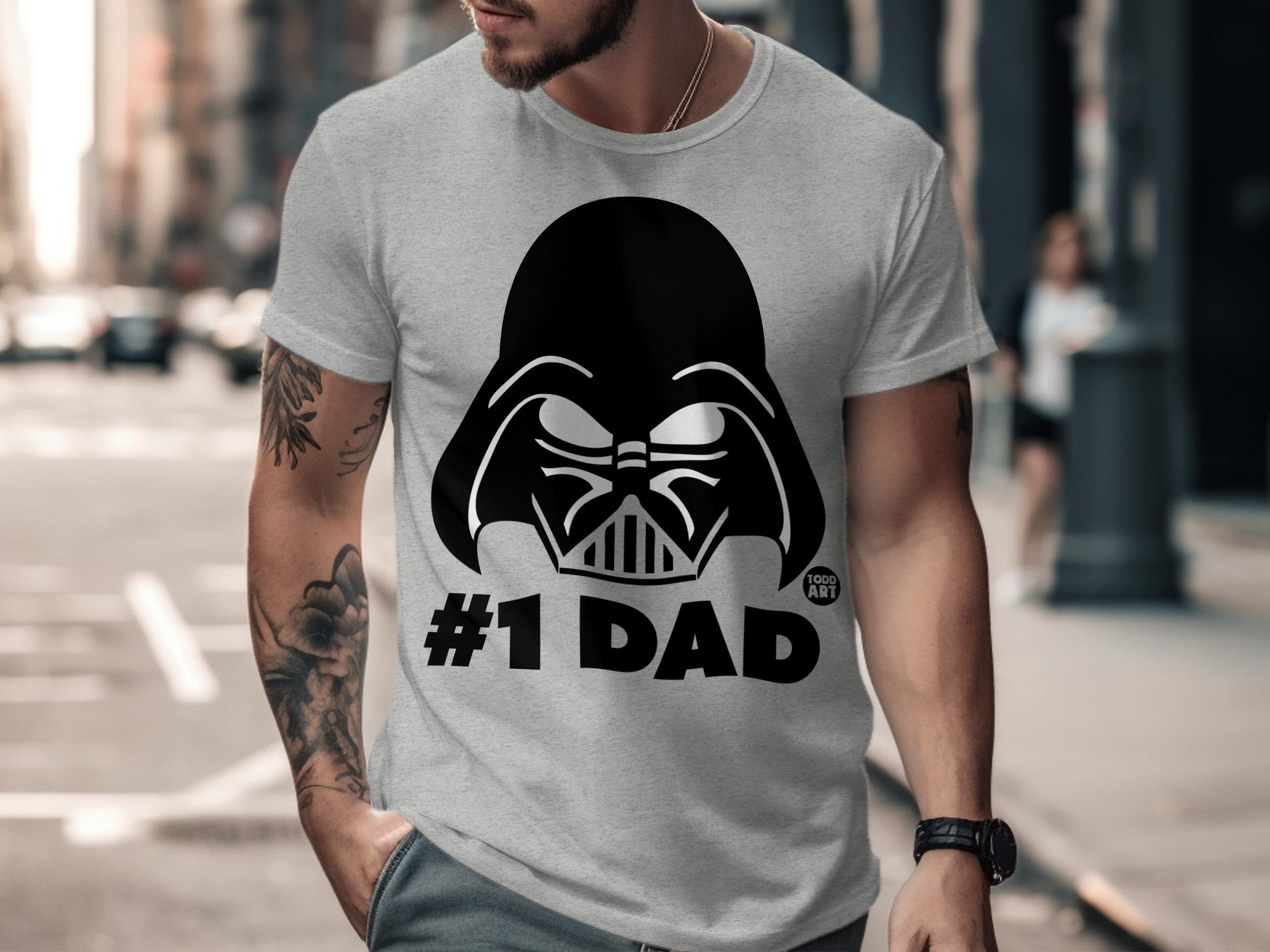 #1 Dad Darth Vader Graphic Tee Shirt for Star Wars Fans