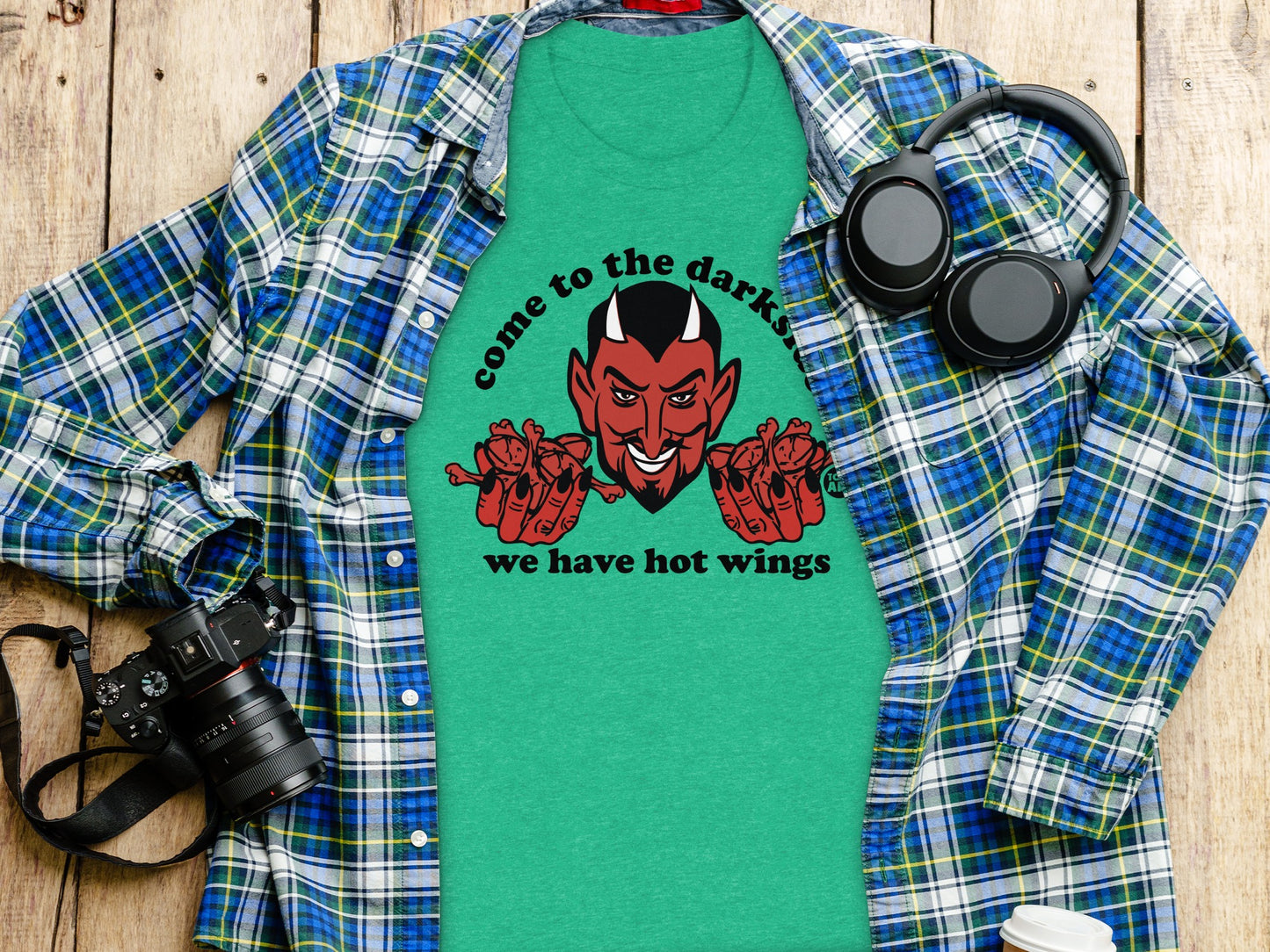 Come to the Darkside We Have Hot Wings T-shirt