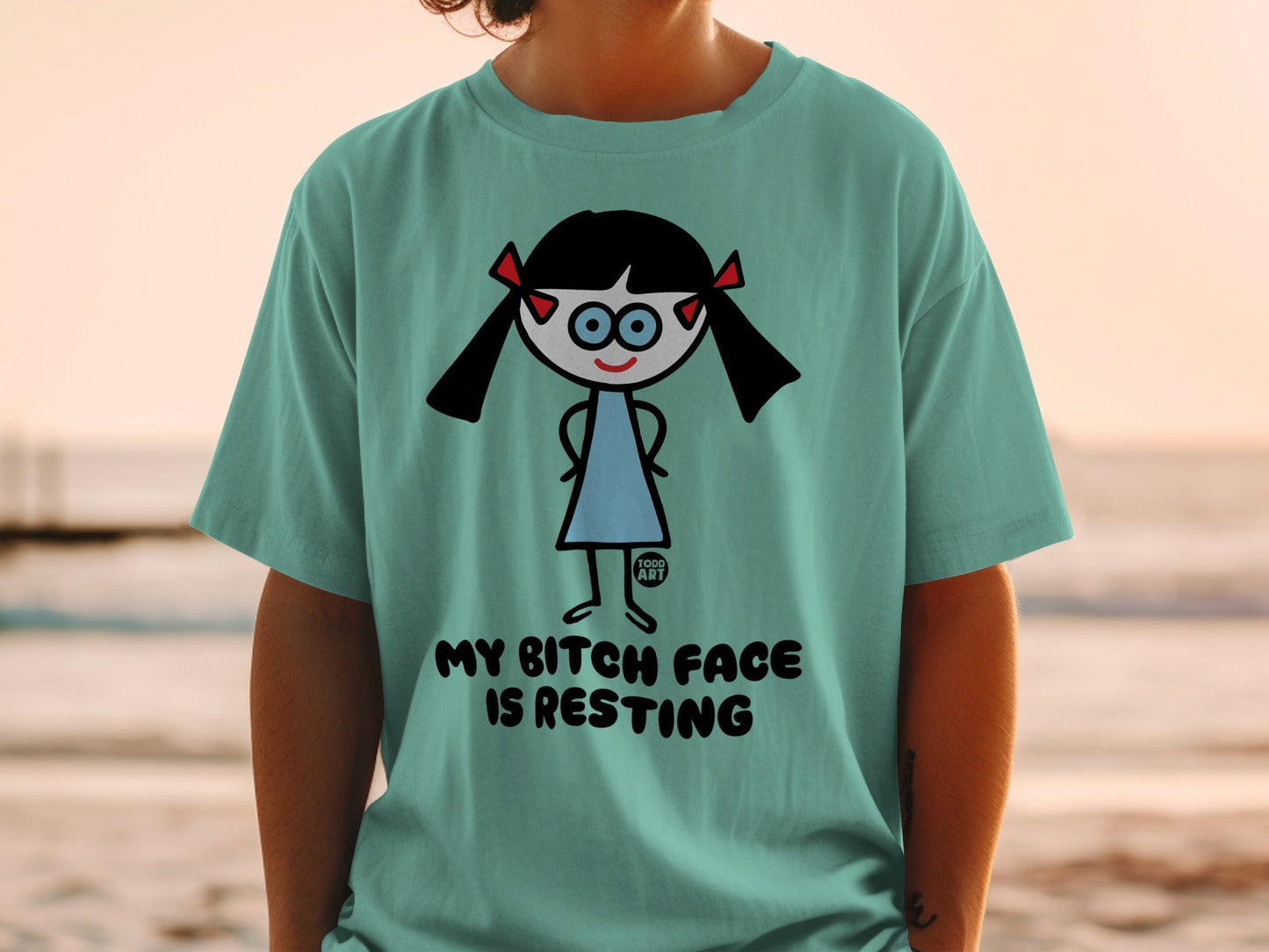 Funny My Bitch Face Is Resting Character T-Shirt