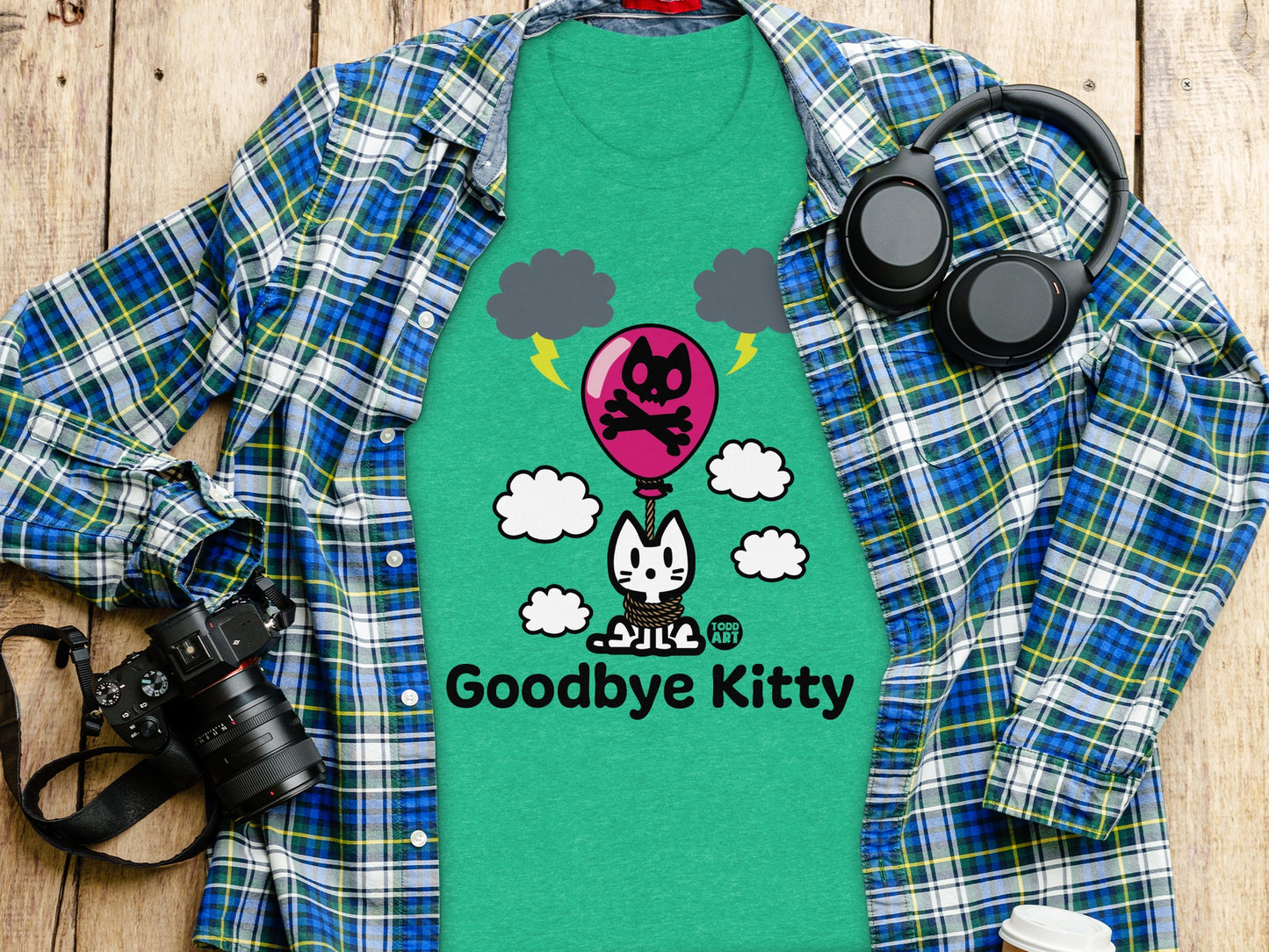 Goodbye Kitty Graphic Tee with Fun Design