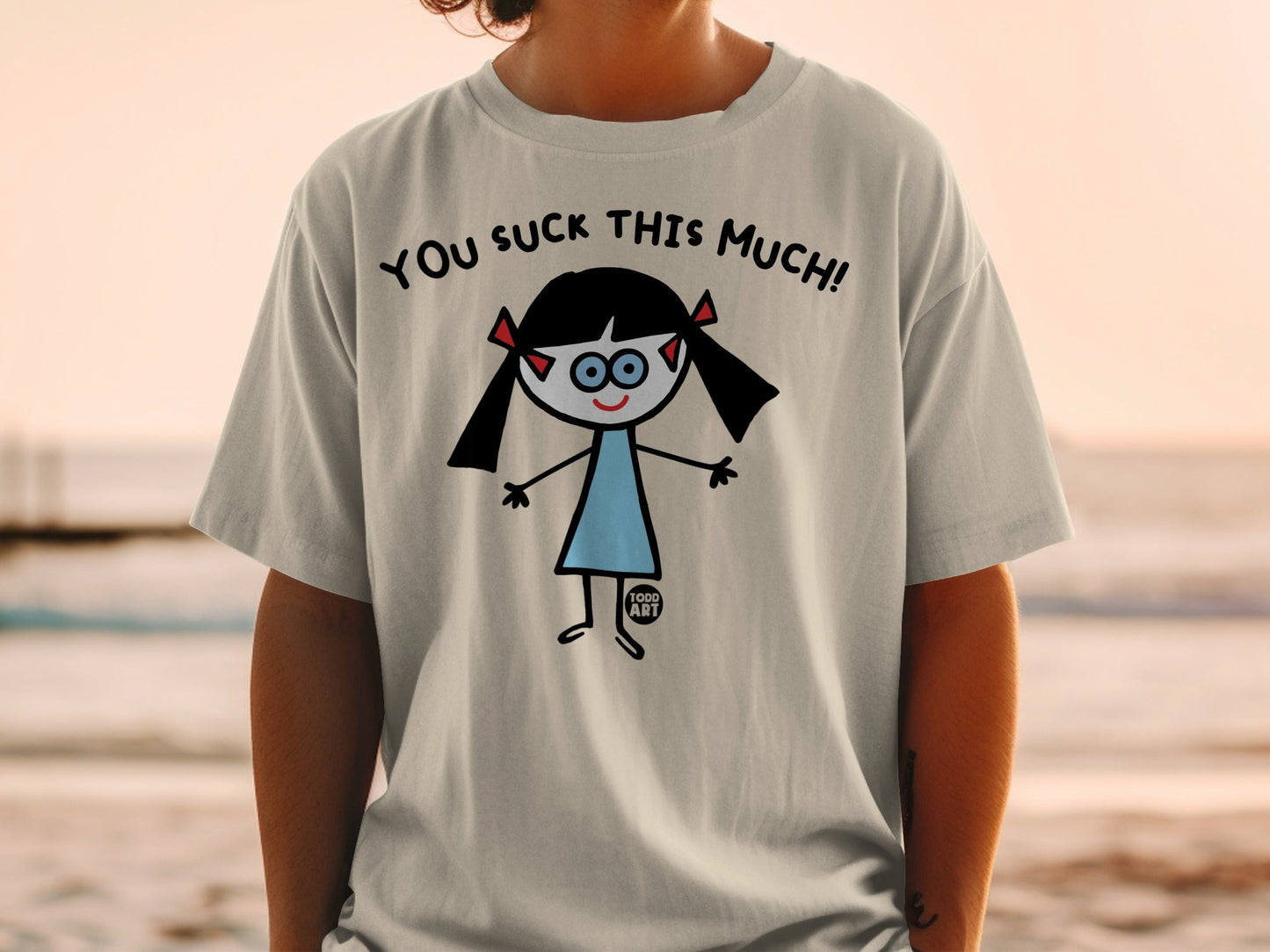 You Suck This Much Funny Cartoon Character Shirt