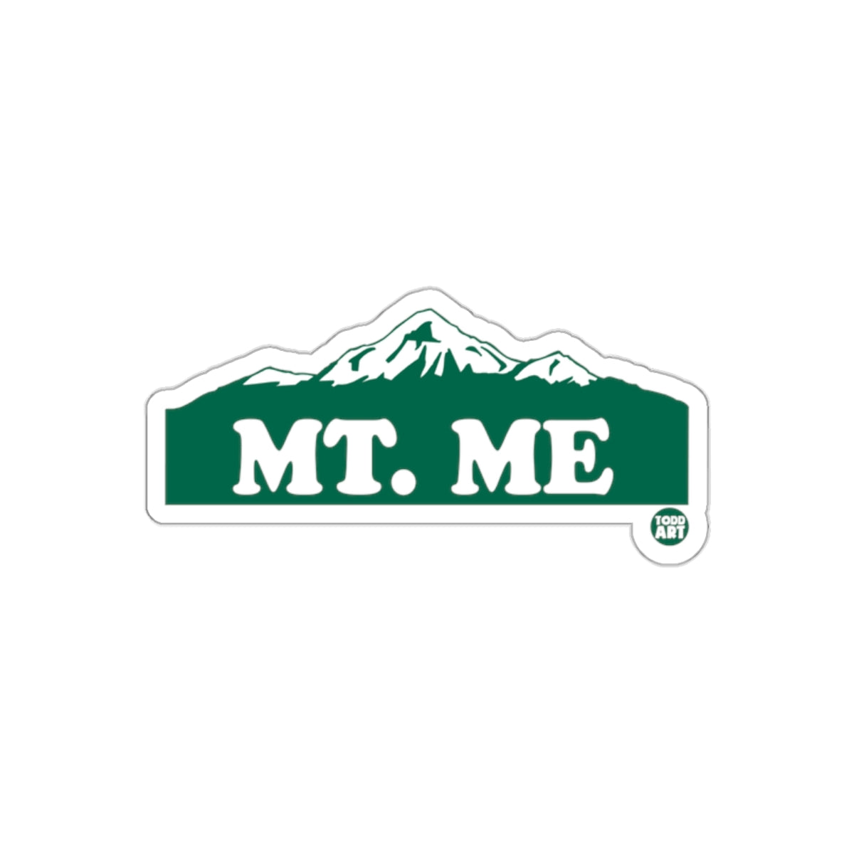 MT ME Mountain Illustration From Todd Art Design sticker