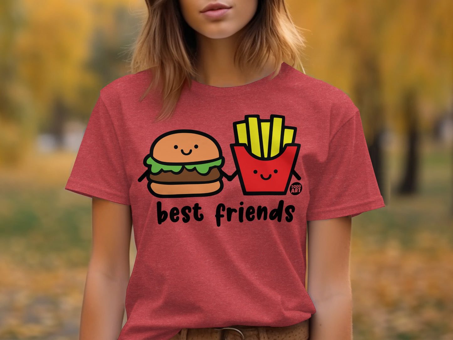 Best Friends Burger and Fries Graphic T-shirt
