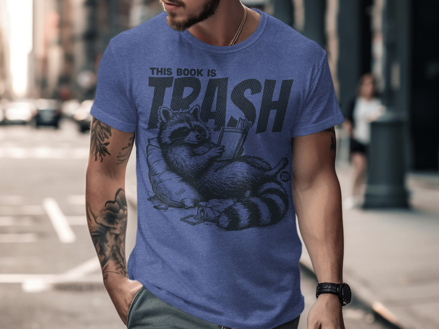 This Book Is Trash Raccoon Graphic T-Shirt
