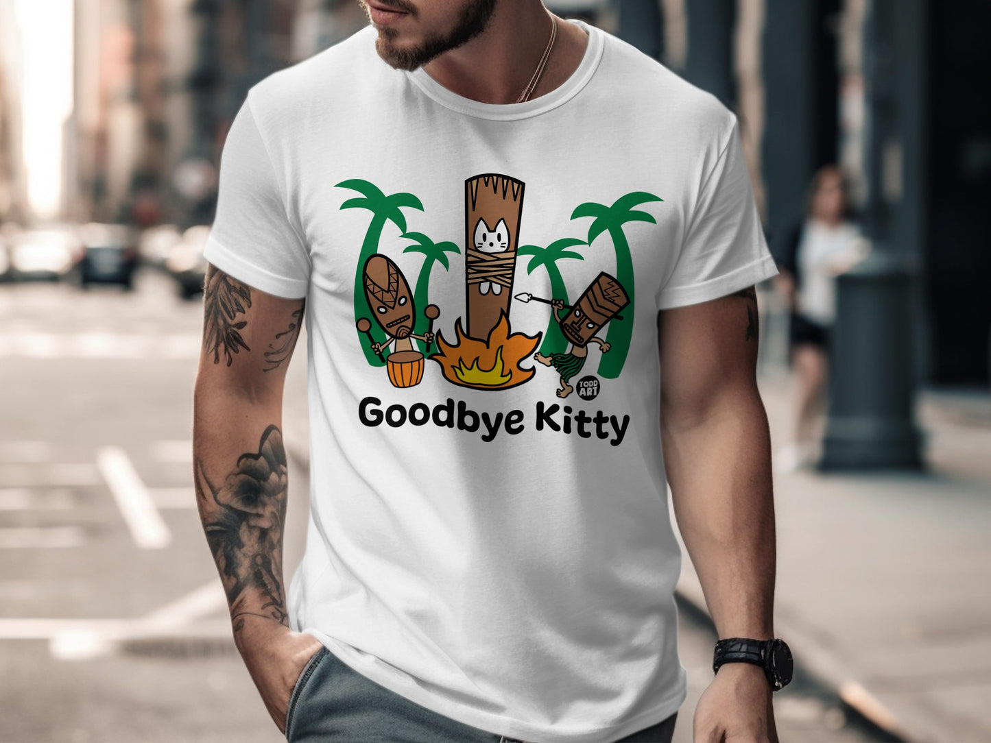 Goodbye Kitty Tropical Design T-Shirt Product