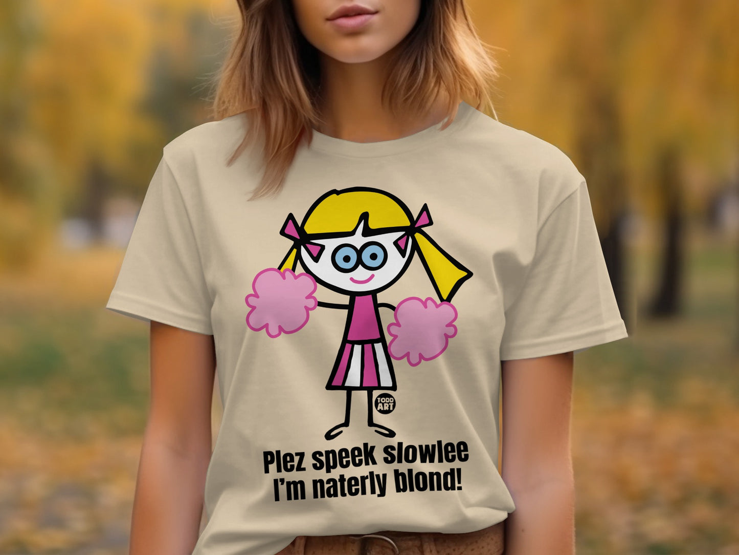 Plez speek slowlee I'm naterly blond graphic product