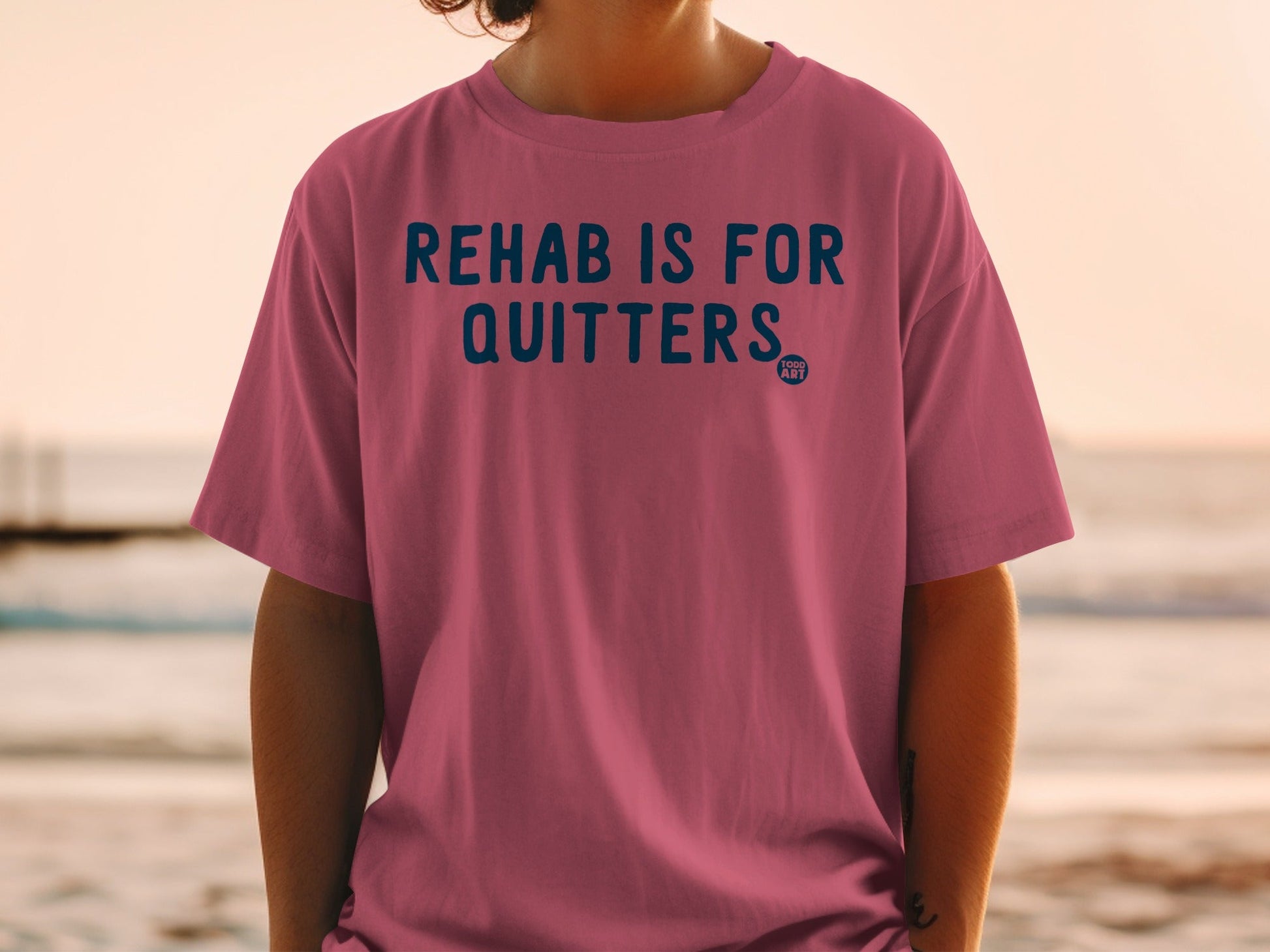 Rehab Is For Quitters Funny Graphic Tee Shirt