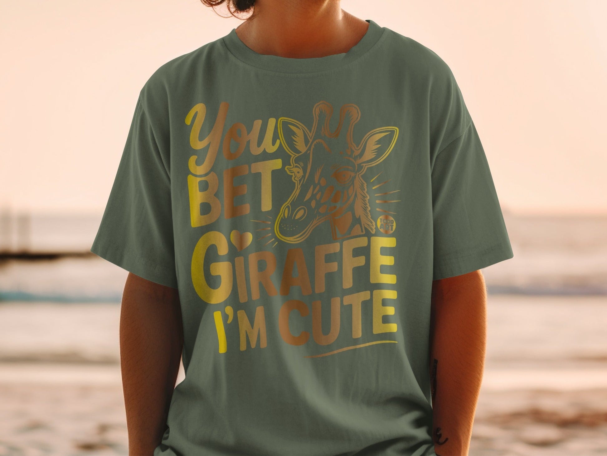 You Bet Giraffe I'm Cute Graphic Tee Shirt