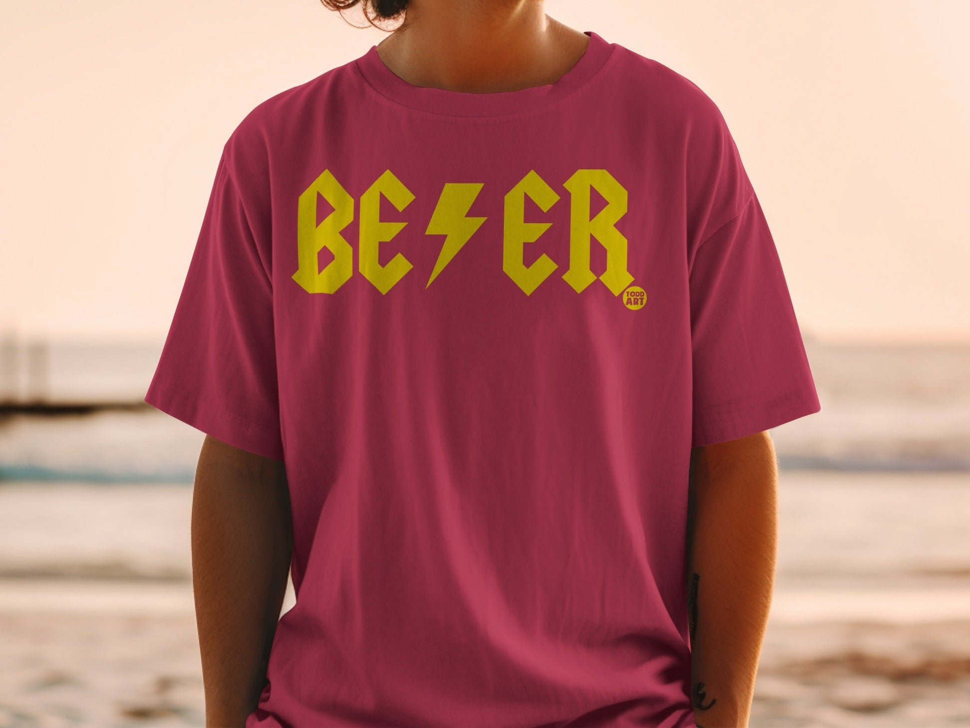 BE∆éR Graphic Shirt with Bold Yellow Design