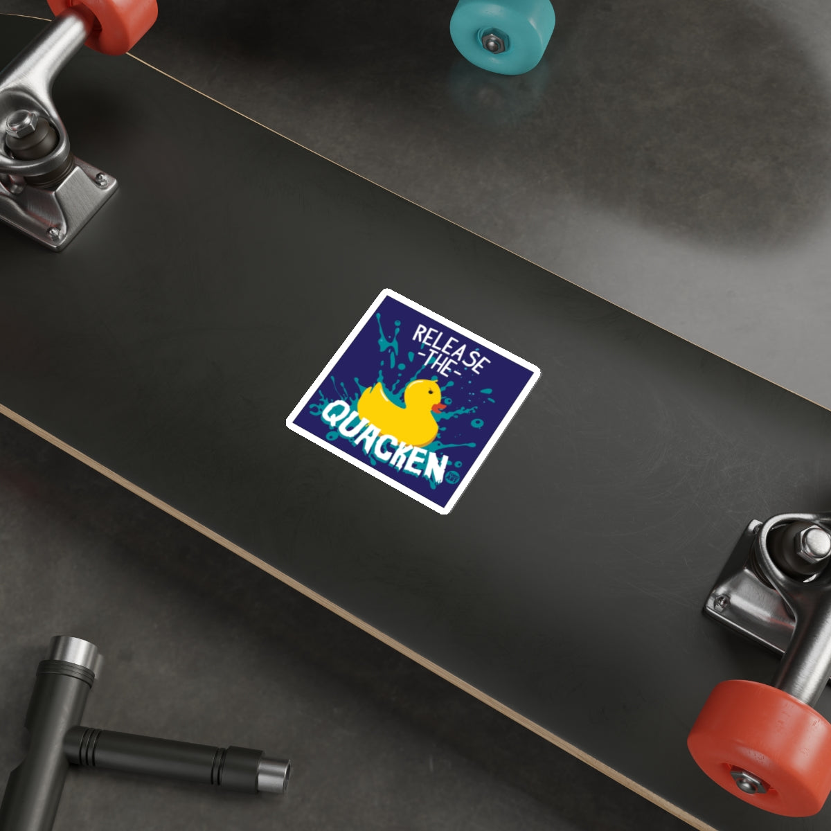 Release the Quacken Yellow Rubber Duck Sticker