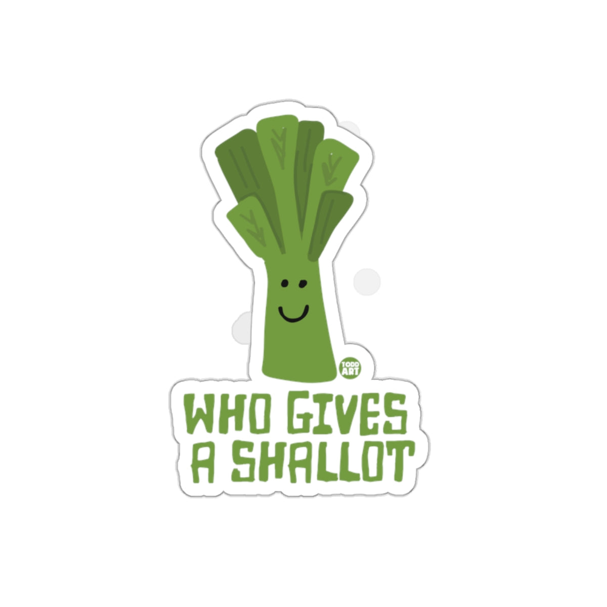 Who Gives a Shallot Cute Leek Character Sticker Fun