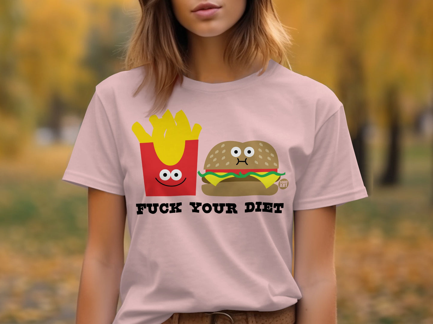 Funny Fast Food Parody T-Shirt for Diet Humor
