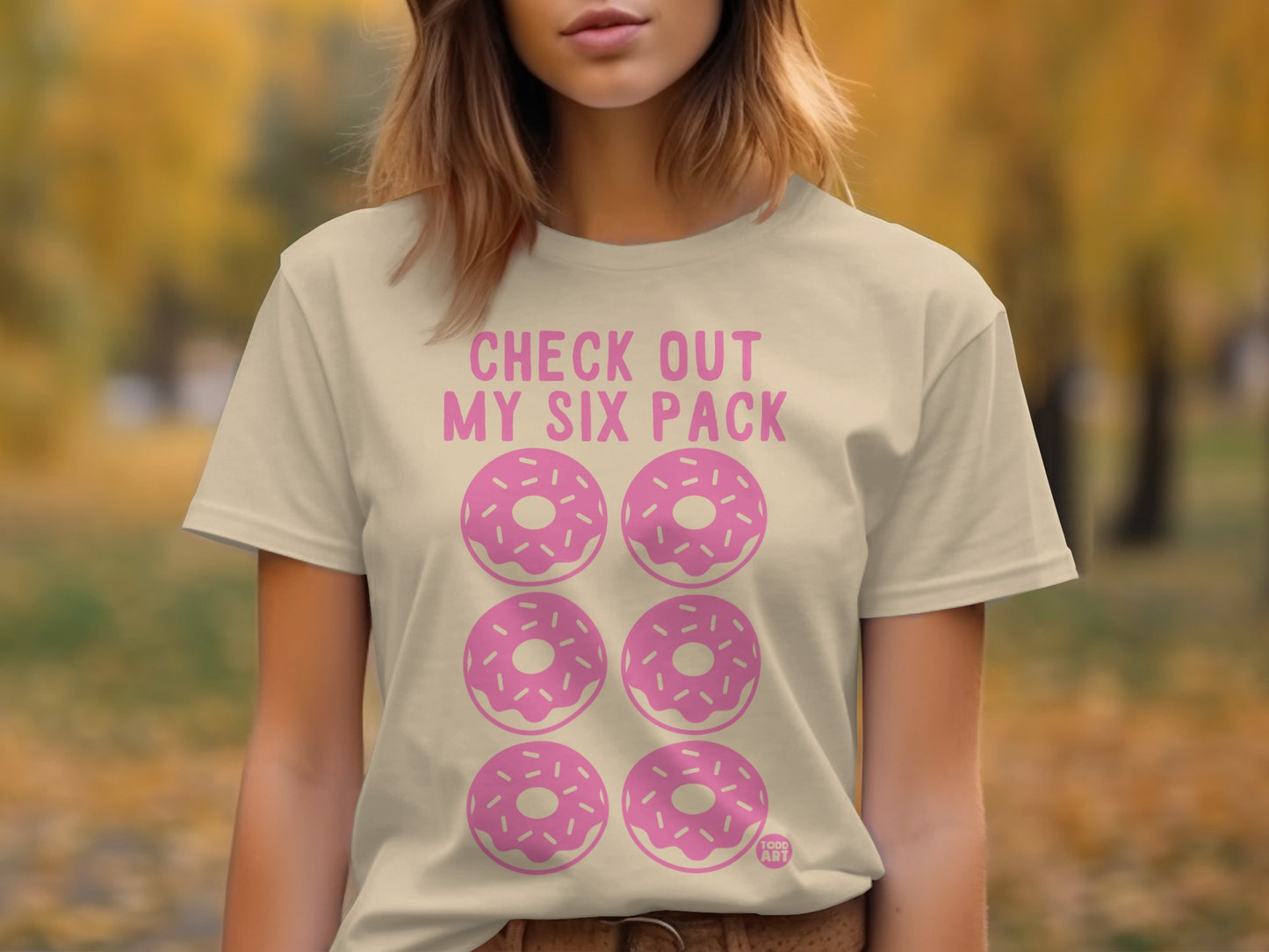 Check Out My Six Pack Donut Graphic Tee Shirt