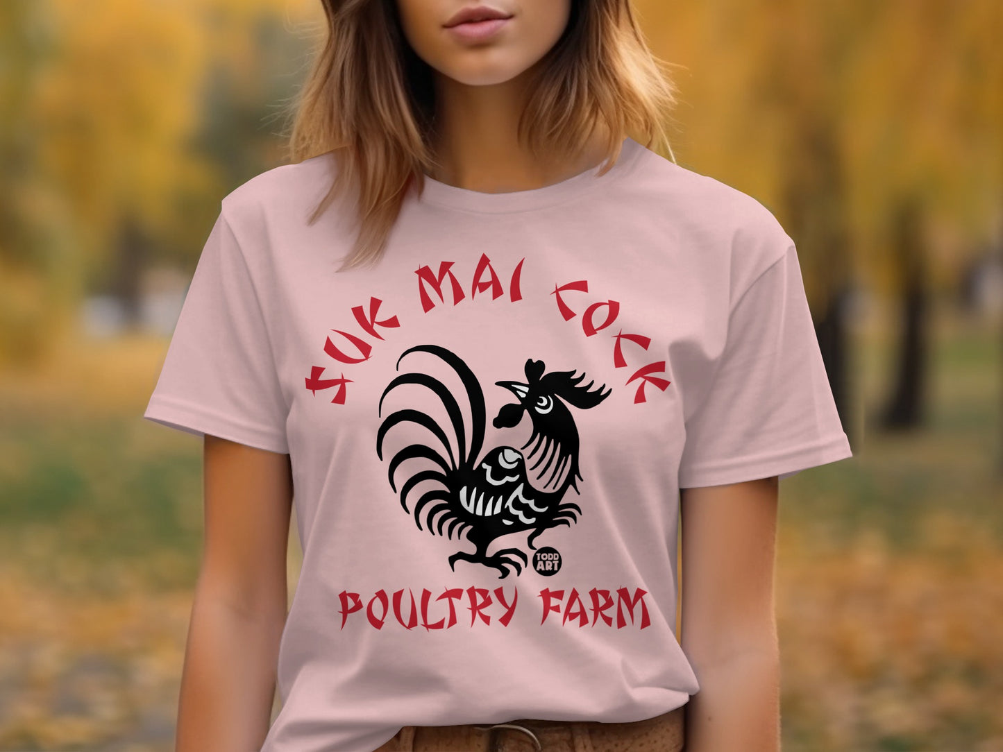 Suk Mai Cock Poultry Farm Funny Graphic Tee