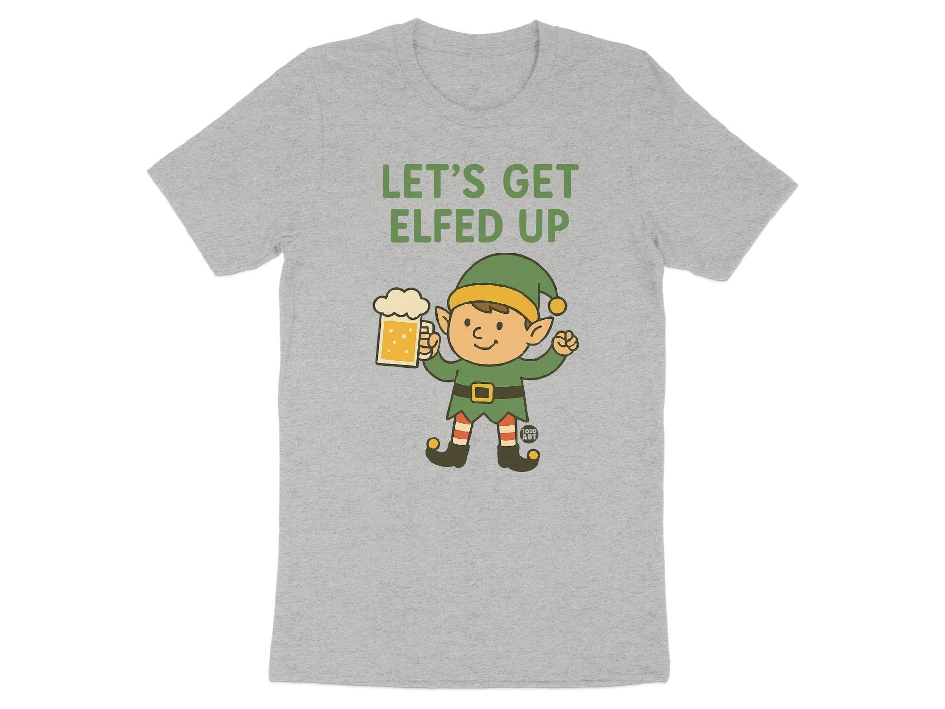 Let's Get Elfed Up Funny Elf Drinking T-shirt