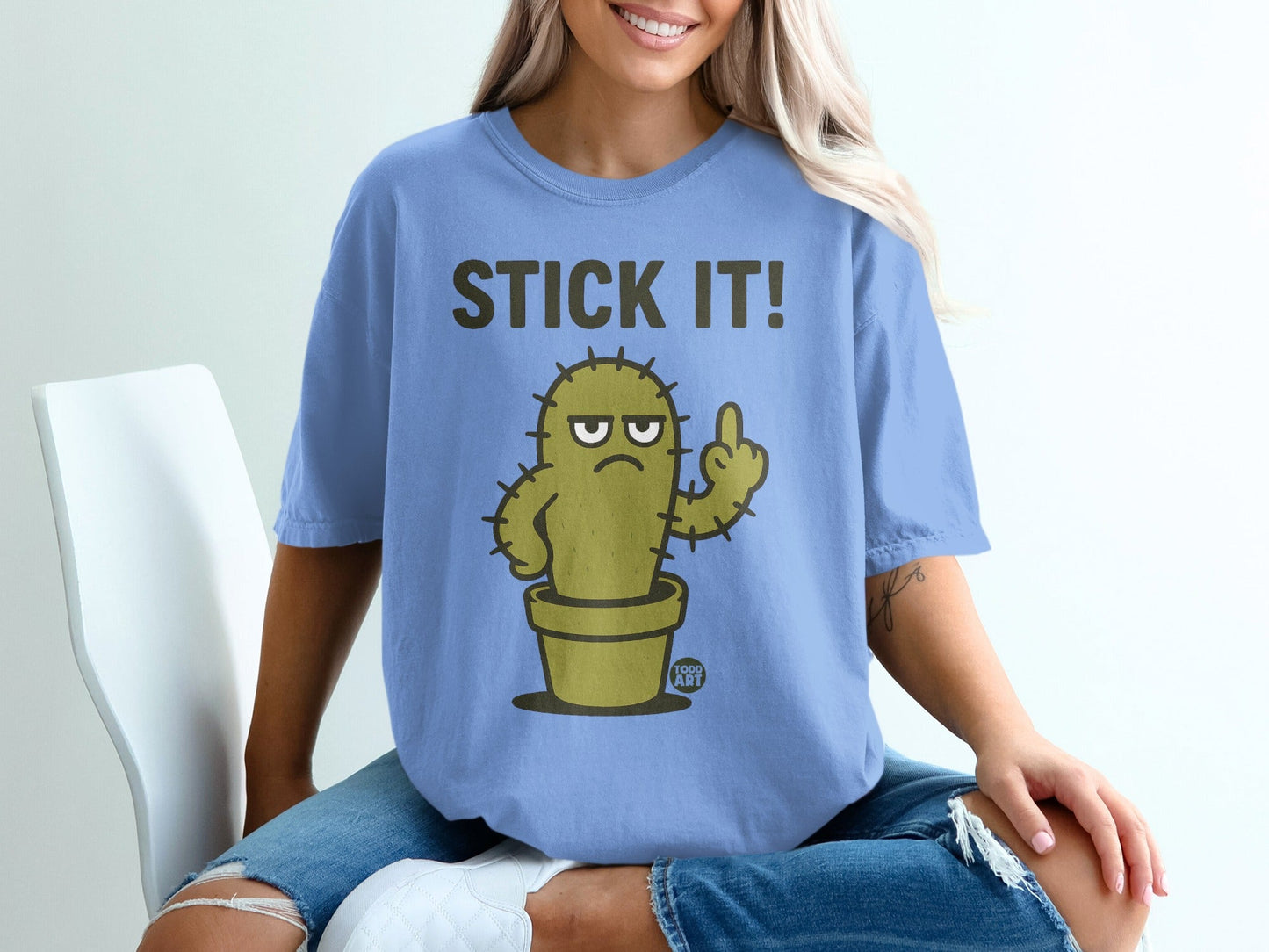 Stick It Cute Cactus T-Shirt Add Humor to Your Wardrobe