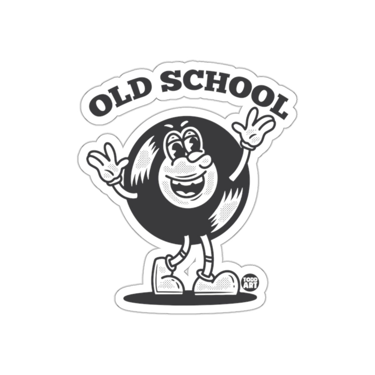 Old School Cartoon Record Todd Art Design Fun sticker