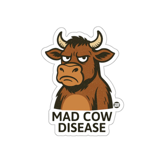 Mad Cow Disease Funny Cartoon sticker