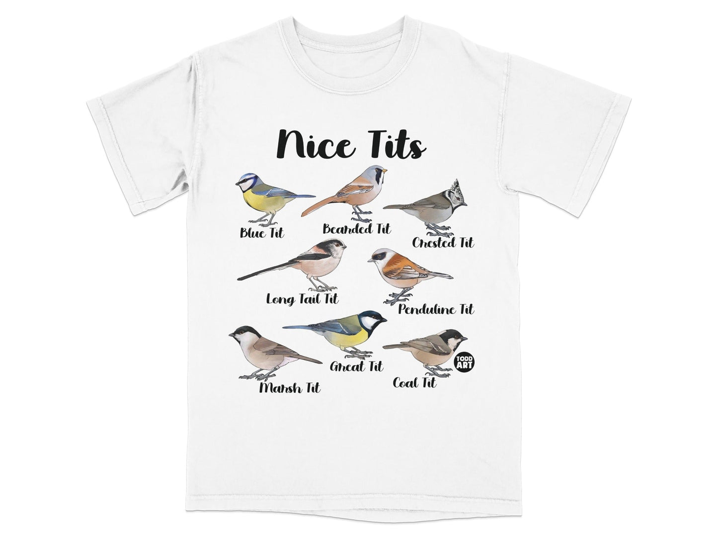 Nice Tits Bird Species Graphic Unisex Tee Shirt