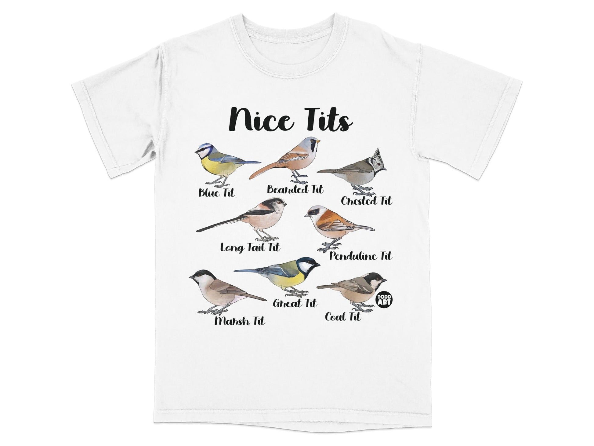 Nice Tits Bird Species Graphic Unisex Tee Shirt