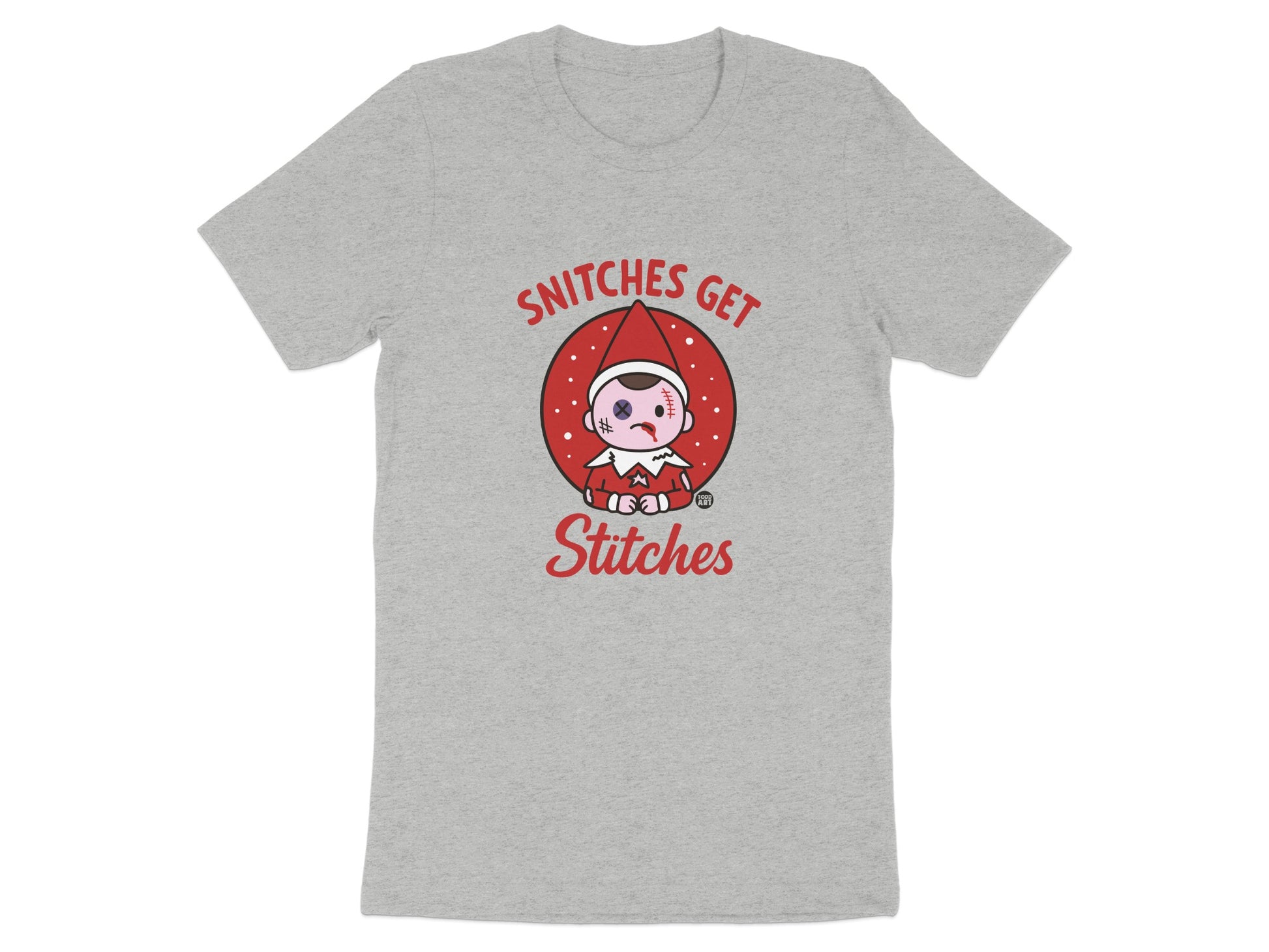 Snitches Get Stitches Graphic Print Shirt