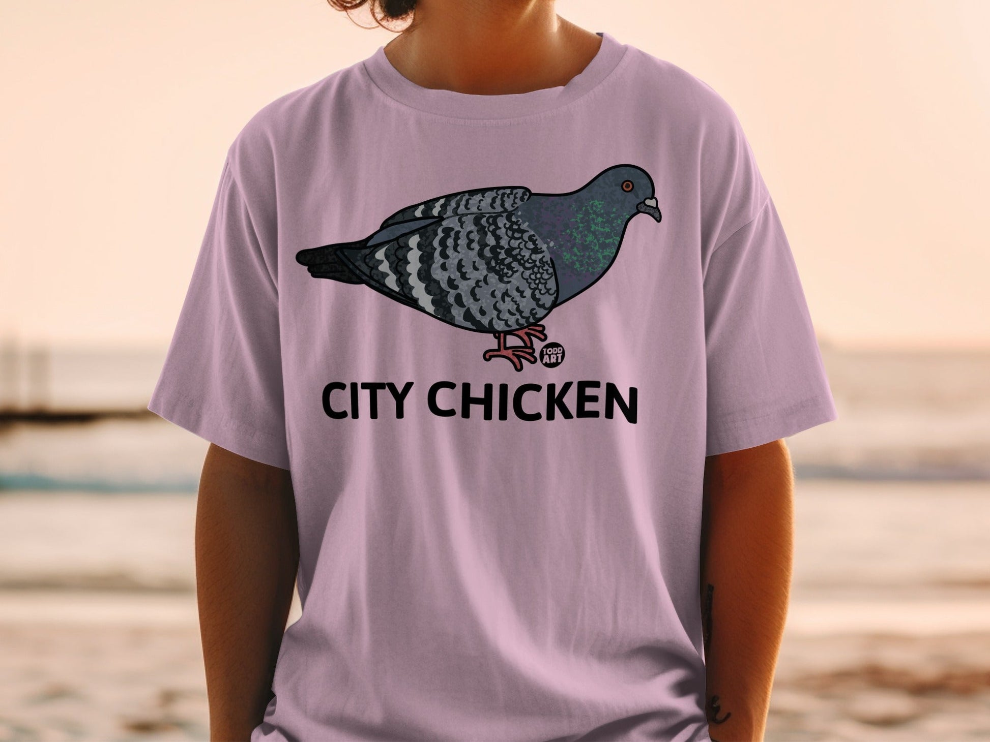 City Chicken Graphic Novelty T-shirt for Urban Style