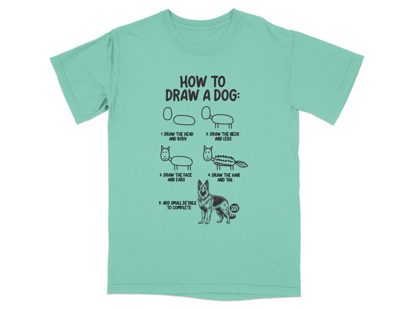 How to Draw a Dog Step-by-Step Guide T-shirt
